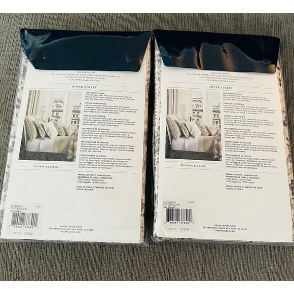 NIP Ralph Lauren Dover Street Collection Gwendolyn Paisley Std. Shams - Set of 2 - Picture 3 of 4